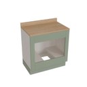 Ver imagem 6 de Balcão para Forno de Embutir Planejado 80cm Arizona CabeCasa MadeiraOriginals Verde/Branco/Menta