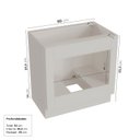 Ver imagem 3 de Balcão para Forno de Embutir Planejado 80cm sem Tampo Arizona CabeCasa MadeiraOriginals Branco