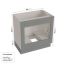 Ver imagem 3 de Balcão para Forno de Embutir Planejado 80cm sem Tampo Arizona CabeCasa MadeiraOriginals Cinza/Branco