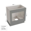 Ver imagem 3 de Balcão para Forno de Embutir 80cm sem Tampo Arizona CabeCasa MadeiraOriginals