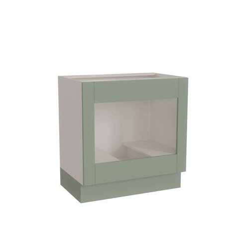 Balcão para Forno de Embutir Planejado 80cm sem Tampo Arizona CabeCasa MadeiraOriginals Verde/Branc