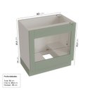 Ver imagem 3 de Balcão para Forno de Embutir 80cm sem Tampo Arizona CabeCasa MadeiraOriginals