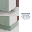 Ver imagem 6 de Balcão para Forno de Embutir Planejado 80cm sem Tampo Arizona CabeCasa MadeiraOriginals Verde/Branc