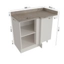 Ver imagem 2 de Balcão de Canto Reto Planejado 1 Porta Arizona CabeCasa MadeiraOriginals Marrom/Branco/Figueira