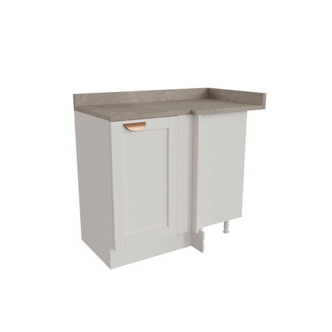Balcão de Canto Reto Planejado 1 Porta Arizona CabeCasa MadeiraOriginals Branco