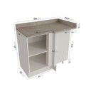Ver imagem 3 de Balcão de Canto Reto Planejado 1 Porta Arizona CabeCasa MadeiraOriginals Branco