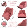 Cama Toca Iglu 3 em 1 Suede Cachorro e Gato Frio Quente Pet Tamanho M - Rosa - 5