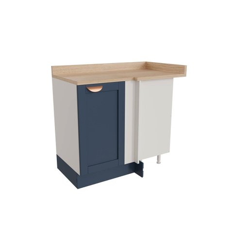 Balcão de Canto Reto 1 Porta Arizona CabeCasa MadeiraOriginals Azul/Branco