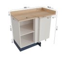 Ver imagem 3 de Balcão de Canto Reto Planejado 1 Porta Arizona CabeCasa MadeiraOriginals Azul/Branco