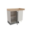 Ver mais imagens de Balcão de Canto Reto Planejado 1 Porta Arizona CabeCasa MadeiraOriginals Cinza/Branco