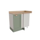 Ver imagem 1 de Balcão de Canto Reto Planejado 1 Porta Arizona CabeCasa MadeiraOriginals Verde/Branco/Menta