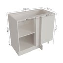 Ver imagem 2 de Balcão de Canto Reto Planejado sem Tampo 1 Porta Arizona CabeCasa MadeiraOriginals Marrom/Branco/Figueira