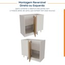 Ver imagem 5 de Balcão de Canto Reto sem Tampo 1 Porta Arizona CabeCasa MadeiraOriginals