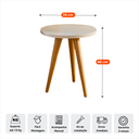Ver imagem 3 de Mesinha Lateral de Canto com Pé Palito Estilo Retro Mesa Pequena Decorativa MDF Branca