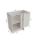 Ver imagem 3 de Balcão de Canto Reto sem Tampo 1 Porta Arizona CabeCasa MadeiraOriginals