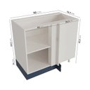 Ver imagem 3 de Balcão de Canto Reto sem Tampo 1 Porta Arizona CabeCasa MadeiraOriginals