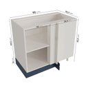 Ver imagem 3 de Balcão de Canto Reto Planejado sem Tampo 1 Porta Arizona CabeCasa MadeiraOriginals Azul/Branco