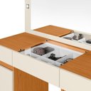Ver mais imagens de Penteadeira Camarim Porta Joias 3 Gavetas 2 Portas Princess Cinamomo/off White