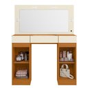 Ver imagem 2 de Penteadeira Camarim Porta Joias 3 Gavetas 2 Portas Princess Cinamomo/off White
