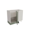 Ver mais imagens de Balcão de Canto Reto Planejado sem Tampo 1 Porta Arizona CabeCasa MadeiraOriginals Verde/Branco/Menta
