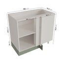 Ver imagem 3 de Balcão de Canto Reto Planejado sem Tampo 1 Porta Arizona CabeCasa MadeiraOriginals Verde/Branco/Menta
