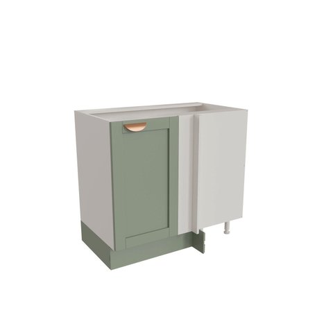 Balcão de Canto Reto sem Tampo 1 Porta Arizona CabeCasa MadeiraOriginals Verde/Branco/Menta