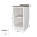 Ver imagem 2 de Balcão Planejado 1 Porta 40cm Arizona CabeCasa MadeiraOriginals