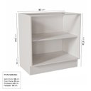 Ver imagem 2 de Balcão Planejado 2 Portas 80cm sem Tampo Arizona CabeCasa MadeiraOriginals