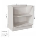 Ver imagem 2 de Balcão 2 Portas 80cm sem Tampo Arizona CabeCasa MadeiraOriginals