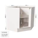 Ver imagem 2 de Balcão de Canto Oblíquo sem Tampo Arizona CabeCasa MadeiraOriginals