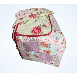 Cobre Leito Cama Queen 03 Peças Dupla Face Estampado Floral - 3