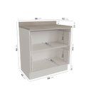 Ver imagem 4 de Balcão 2 Gavetões 80cm Arizona CabeCasa MadeiraOriginals