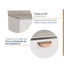 Ver imagem 5 de Balcão 2 Gavetões 80cm Arizona CabeCasa MadeiraOriginals