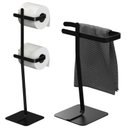 Ver imagem 6 de Porta Toalha de Rosto e Papel Higiênico Duplo Preto Oslo Fs:preto