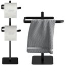 Ver imagem 2 de Porta Toalha de Rosto e Papel Higiênico Duplo Preto Oslo Fs:preto