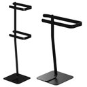 Ver imagem 5 de Porta Toalha de Rosto e Papel Higiênico Duplo Preto Oslo Fs:preto