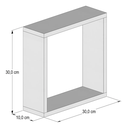 Ver imagem 5 de Kit 3 Nichos 30x30 Mdf Quarto Sala Banheiro Decoração:preto