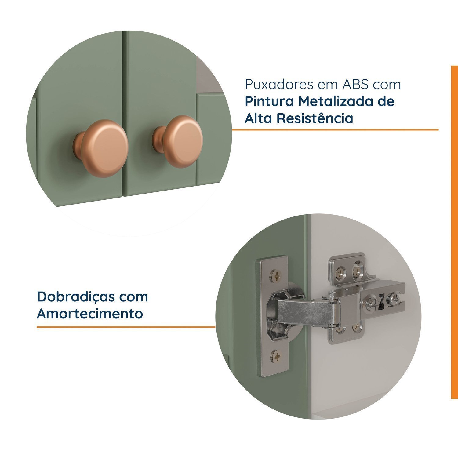 Armário Aéreo 3 Portas 120cm com Porta de Vidro Arizona Cabecasa Madeiramadeira - 4