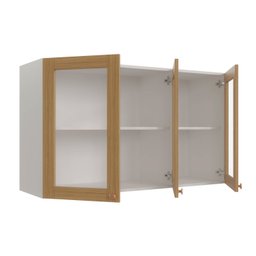 Armário Aéreo 3 Portas 120cm com Porta de Vidro Arizona CabeCasa MadeiraMadeira - 5