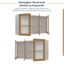 Ver imagem 4 de Armário Aéreo Planejado 3 Portas 120cm com Porta de Vidro Arizona CabeCasa MadeiraOriginals