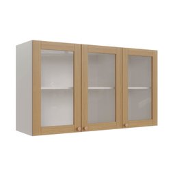 Armário Aéreo 3 Portas 120cm com Porta de Vidro Arizona CabeCasa MadeiraMadeira - 1