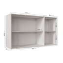 Ver imagem 4 de Armário Aéreo 3 Portas 120cm com Porta de Vidro Arizona CabeCasa MadeiraOriginals