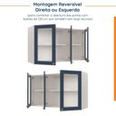 Ver imagem 5 de Armário Aéreo 3 Portas 120cm com Porta de Vidro Arizona CabeCasa MadeiraOriginals