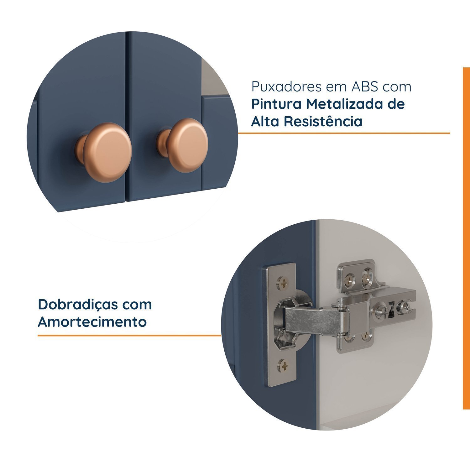 Armário Aéreo 3 Portas 120cm com Porta de Vidro Arizona Cabecasa Madeiramadeira - 4