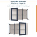 Ver imagem 5 de Armário Aéreo 3 Portas 120cm com Porta de Vidro Arizona CabeCasa MadeiraOriginals