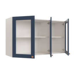 Armário Aéreo 3 Portas 120cm com Porta de Vidro Arizona CabeCasa MadeiraMadeira - 6