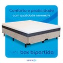 Ver imagem 4 de Cama Box King Size Bipartida Serenelife - Chenille Bege