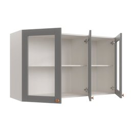 Armário Aéreo 3 Portas 120cm com Porta de Vidro Arizona CabeCasa MadeiraMadeira - 6