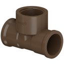 Ver imagem 1 de Te Curto 90° Soldável Rosca Central Lr Pvc Marrom Tubo Água Fria de 3/4x1/2” Polegadas 25x20mm