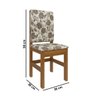 Conjunto de Sala de Jantar 6 Lugares Mesa Dexter Canela Cadeira Brenda Canela/floral Espresso Móveis - 4